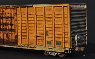 UP #960874 - Weathering moving across from left to right, now all the way across the car on side B