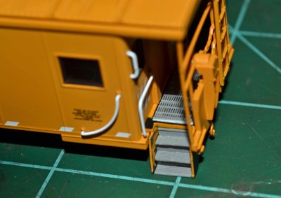 I really should have cut the steps off first and then the end platform.