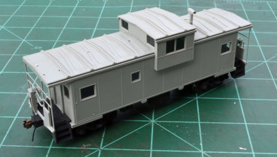 Test fitting the shell to the completed underframe.