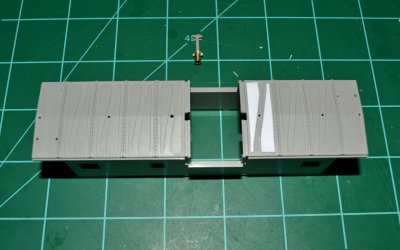 In relocating the smokejack I had to make new roof ribs out of styrene