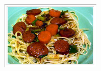 Sausage Rendang Spaghetti