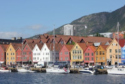 Bergen著名的老式建築區