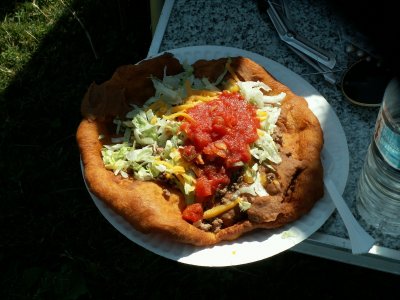 A TACO ON FRY BREAD WAS VERY POPULAR