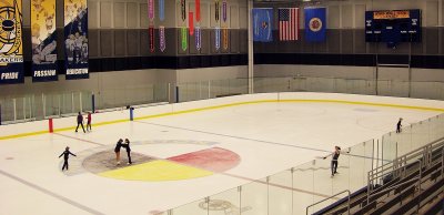THERE IS RECREATIONAL SKATING IN ONE OF THE RINKS