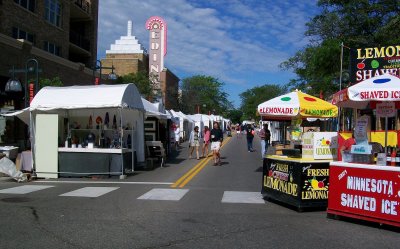 DOWNTOWN EDINA HAS SEVERAL ART AND STREET FAIRS DURING THE SUMMER