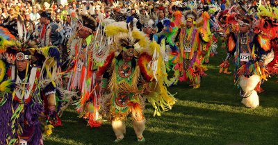 THIS IS THE FAMOUS GRASS DANCE-YOU WILL BE STUNNED BY THE COLOR, MUSIC AND DANCING