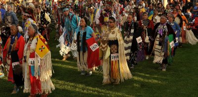 ALL MEMBERS OF THE FAMILY PARTICIPATE IN THE POW WOW