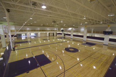 MOST FITNESS CENTERS HAVE A SET OF BASKET BALL-VOLLEYBALL COURTS