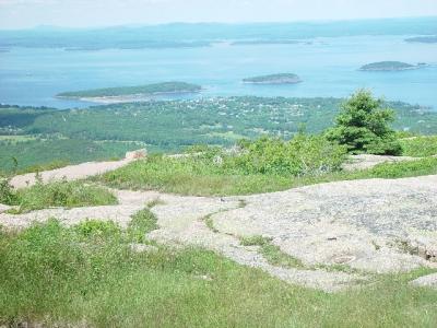 LOOKING NORTH OVER FRENCHMEN'S BAY FROM THE SUMMIT