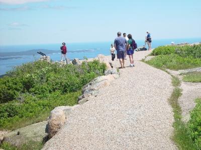 ONE OF THE MANY WALKWAYS ON TOP OF CADILLAC MOUNTAIN