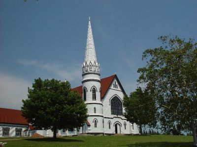 THE MOST FAMOUS CHURCH ON THE ISLAND ST MARY'S AT INDIAN RIVER