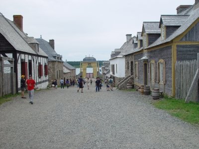 THIS WAS THE MAIN STREET IN THE TOWN WITHIN THE WALLS OF THE FORTRESS AT LOUISBOURG