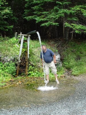 DON SAMPLED THE WATER FROM A SPRING ALONG THE BRAS d'ORS TRAIL