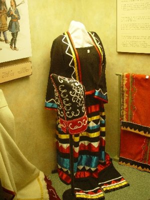 AUTHENTIC DRESS OF THE MI'KMAG  NATIVE PEOPLES WHO'S HOMELAND WAS THE BRAS d'ORS LAKE CHAIN