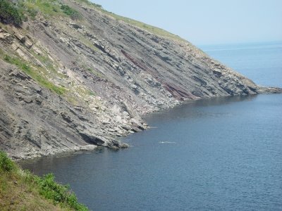 THIS IS WERE THE CARIBOU FELL INTO THE OCEAN AT MEAT COVE