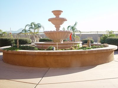 THIS IS THE FOUNTAIN IN THE PATIO AREA