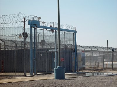 ENTRANCE TO THE FLORENCE STATE PRISON.