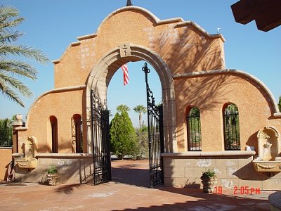 ENTRANCE TO ST. ANTONY GREEK ORTHODOX MONASTERY SOUTH OF FLORENCE