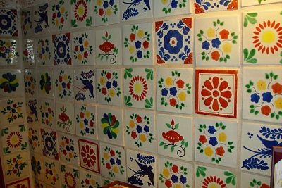 THE TILE WORK WAS ALL IMPORTED FROM MEXICO AS WAS MOST OF THE FURNISHINGS........