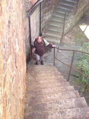 Steep stairways