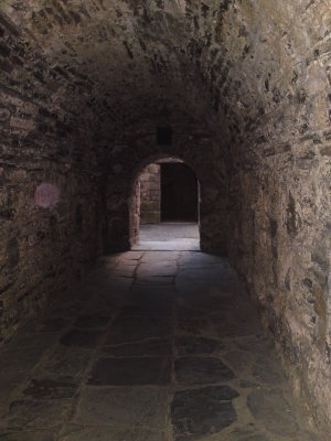 A tunnel through the fortress (pathway)