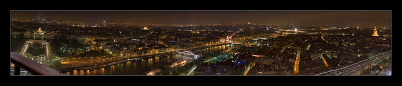 Night Paris from Eiffel tower