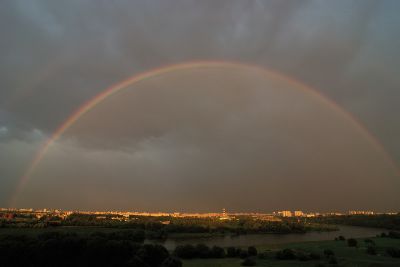 double rainbow over Moscow