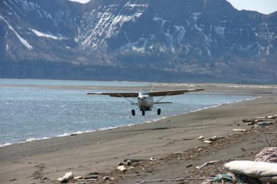 Our plane leaving us in Katmai National Park