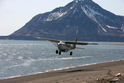 Our plane leaving us in Katmai National Park