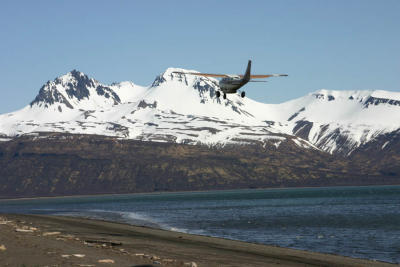 Our plane leaving us in Katmai National Park