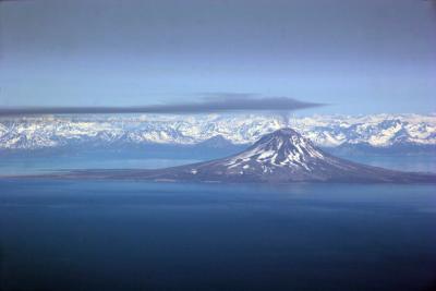 View of the volcano Mt. Augustine