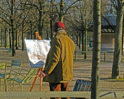 Painter at Jardin des Tuileries