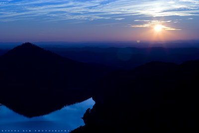 sunset at  chilhowie mountain