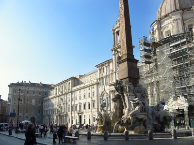 Piazza Navona, Fontana dei Quattro Fiumi (Fountain of the Four Rivers, 1651)