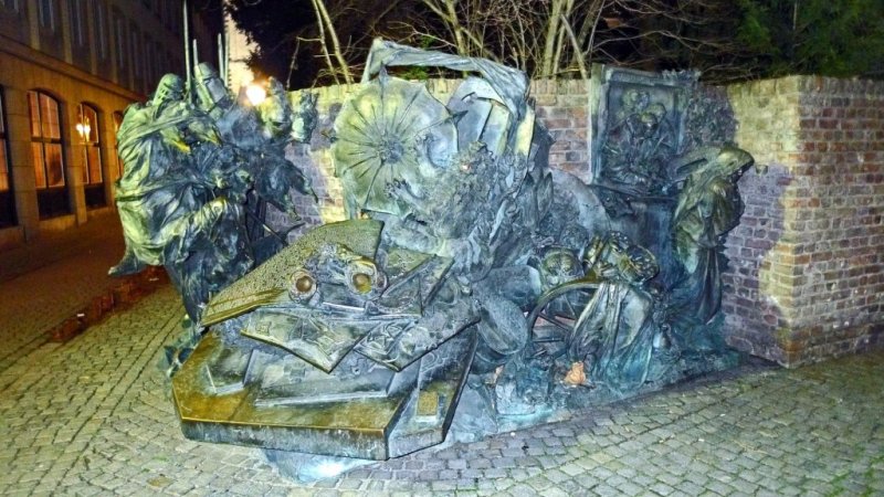 City Monument at Burgplatz in Dusseldorf