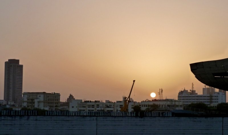 Sunset in Bombay, India