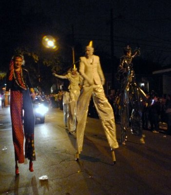 Stilt Walkers in Muses Parade