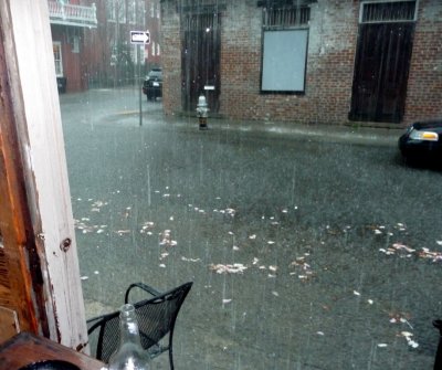 Flooding on Bourbon St. on Saturday