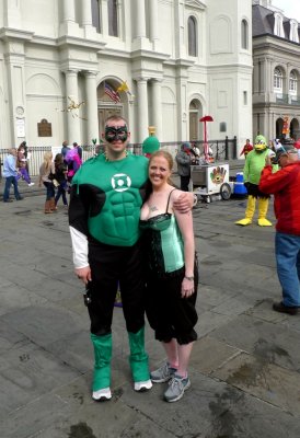 Green Lantern & Barbara on Fat Tuesday