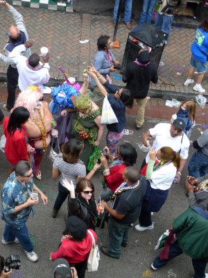 Bourbon Street on Fat Tuesday