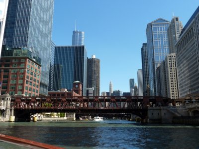 Going Under the Wells Street Bridge, Chicago