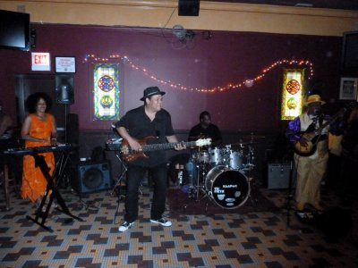 Les Getrex and Band Perform at Halfway to Mardi Gras Party