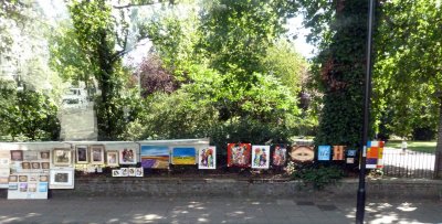 Art Fair on Hyde Park Fence, London