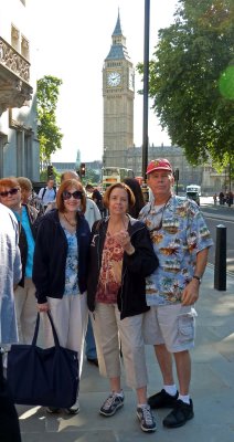 Susan, Susan, & Kevin in Front of Big Ben