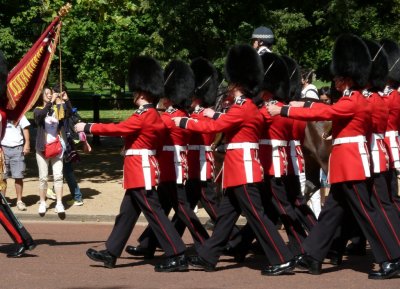 Queens Guard Marching to Buckingham Palace