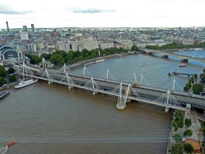 Hungerford Railway Bridge as Seen from London Eye