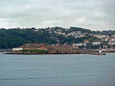 Passing Castle Cornet, St. Peter Port, Guernsey, United Kingdom. Peter Port, Guernsey, United Kingdom