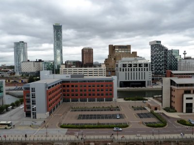 Modern Skyline of Liverpool, England