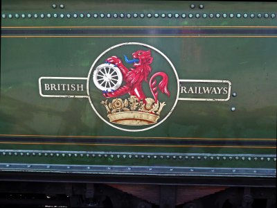 Emblem on Steam Engine in Wales