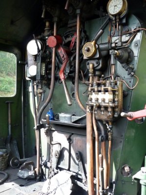Inside the Cab of Llangolen Steam Engine